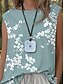 ieftine top floral fără mâneci-Pentru femei Camisole Tank Top Floral Grafic Epocă Casual Fără manșon Stil Nautic Topuri obișnuite Zilnic Imprimeu Albastru piscină Mov Trifoi Vară Primăvară