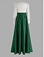 cheap A-Line Evening Dresses-A-Line Floor Length Evening Gown Ball Gown Formal Dress Elegant Silky Long Sleeve V Neck Prom Formal Satin with Ruched
