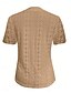 ieftine tricou simplu-Tricou pentru Femei Culoare Uniformă Simplă Basic Modern Casual Mâneci Scurte Gât în V Ținute Zilnice Weekend Butoni Ochii Alb Vin Fuchsia Khaki Vară