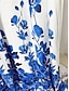 billige Lange kjoler og gowns-A-Line Quinceanera kjoler Elegant kjole Bryllup Bryllupsgæst Gulvlængde Uden ærmer Halterneck Chiffon Rygløs med blomsterprint Bryllupsgæst kjole