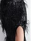 preiswerte Lange Kleider &amp; Abendkleider-Meerjungfrau  Trompete Quinceanera Kleider Elegantes Kleid Formelle Hochzeit Bodenlang Ärmellos V-Ausschnitt Polyester Rückenausschnitt mit Pailletten Schlitz