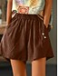 preiswerte Schlichte Hose aus Baumwollleinen-Damen Shorts einfarbig Chinos modisch basic kurz mittelhoch tailliert schlicht Taschen elastischer Bund Komfort Outdoor mikro-elastisch Urlaub Street lässig Olivgrün Schwarz Weiß Blau Sommer reguläre