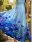 tanie Sukienki kwiatowe-Damskie Sukienka maxi Sukienka dzianinowa Codzienne sukienki Sukienka A line Letnie sukienki Elegancja Urlop Codzienny Regularny Ombre Kwiaty Graficzny Krótki rękaw Kwadratowy dekolt Żółty Czerwony