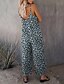 abordables monos casuales-Mujer Normal Mono Ropa de calle Leopardo Sin Mangas Escote en Pico Bolsillo Estampado Diario Festivos Ajuste regular Rosa Azul Real Marrón claro Verano