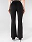 ieftine Jambiere simple-Pentru femei Mărime EU / US jambiere flare Colanți confortabili Confortabili Lungime totală Talie medie Mată Απαλό Comfortabil Micro-elastic Yoga Purtare Zilnică Negru 1 # Primăvară, toamnă, iarn
