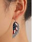 voordelige Damesoorbellen-Oorbellen met de Amerikaanse vlag in de kleuren rood, wit en blauw voor dames, diverse looks voor dames, perfect voor 4 juli en nationale feestdagen, stijlvolle sieradencollectie met de Amerikaanse vlag