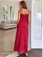 economico Matrimonio Informale / Di Giorno-Abiti da quinceanera a-line abito elegante matrimonio ospite lunghezza caviglia senza maniche scollatura a V in poliestere senza schiena con arricciature