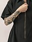 preiswerte Schlichte Hose aus Baumwollleinen-Damen Normal Baumwoll-Leinen-Hose Streetwear Einfarbig Kurzarm Hemdkragen Reißverschluss Ausgehen Wochenende Normale Passform Schwarz Rosa Blau Sommer