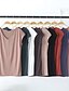 voordelige Effen t-shirt-Dames Blouse Effen Kleur Stijlvol Casual Korte mouw V-hals Normale tops Dagelijks Zwart Wit Blozend Roze Rood Marine Blauw Zomer Lente