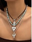 abordables Collier pour femme-Ensemble de colliers de perles turquoise superposées pour femmes - Bijoux bohèmes avec breloques cactus et gouttes, idéal pour les festivals, les concerts country et les tenues décontractées