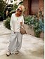 ieftine pantaloni cu picior drept-Pentru femei Pantaloni Casual Lungime totală Natural Mată Micro-elastic Purtare Zilnică Gri Galben Roz Vară