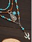 abordables Collier pour femme-Ensemble de colliers de perles turquoise superposées pour femmes - Bijoux bohèmes avec breloques cactus et gouttes, idéal pour les festivals, les concerts country et les tenues décontractées