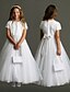 baratos Vestidos para Menina das Flores de Casamento-Vestido de Ball Gown Longo Vestido de Dama de Honra Primeira Comunhão Frozen Elsa Meninas Fofo Vestido de Baile Tule com Ruchado Elegante Tutu Ajustado de 3-16 Anos