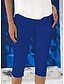 billiga Enkla Leggings-Dam Damasker Semester Mode Streetwear Vadlängd Hög midja Ensfärgat Tryck Håller värmen Andningsfunktion Mjuk Elastisk Utomhus Semester Gata Rödhakeägg blå Svart Vit Fuchsia Sommar Vår Smal passform