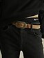 abordables ceinture-Ceinture Femmes PU Brun Ceinture Taille Fête Date Fleuri