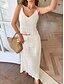 economico Matrimonio Informale / Di Giorno-Abiti da quinceanera a-line abito elegante matrimonio ospite lunghezza caviglia senza maniche scollatura a V in poliestere senza schiena con arricciature