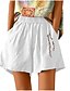 preiswerte Schlichte Hose aus Baumwollleinen-Damen Shorts einfarbig Chinos modisch basic kurz mittelhoch tailliert schlicht Taschen elastischer Bund Komfort Outdoor mikro-elastisch Urlaub Street lässig Olivgrün Schwarz Weiß Blau Sommer reguläre