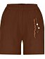 preiswerte Schlichte Hose aus Baumwollleinen-Damen Shorts einfarbig Chinos modisch basic kurz mittelhoch tailliert schlicht Taschen elastischer Bund Komfort Outdoor mikro-elastisch Urlaub Street lässig Olivgrün Schwarz Weiß Blau Sommer reguläre