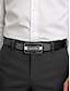 preiswerte Herrengürtel-Herren-Ledergürtel mit Krokodilmuster und automatischer Schnalle – verstellbarer, hochwertiger brauner und schwarzer Gürtel mit eleganter Metallschnalle für formelle und legere Kleidung, perfektes Vatertagsgeschenk