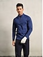 abordables Hauts-Homme T-shirt POLO bleu marine manche longue Top Tenue de golf Vêtements Tenues Porter des vêtements