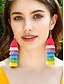 abordables Pendiente de mujer-Pendientes colgantes con borlas de arcoíris para mujer: joyas coloridas de estilo bohemio para festivales LGBT, desfiles y celebraciones de verano.
