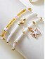 cheap Women&#039;s Necklace-Women&#039;s beach style layered necklace bracelet anklet set with starfish and shell charms, Gold and white beaded design, Suitable for summer vacation, Casual and bohemian style