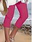 billiga Enkla Leggings-Dam Damasker Semester Mode Streetwear Vadlängd Hög midja Ensfärgat Tryck Håller värmen Andningsfunktion Mjuk Elastisk Utomhus Semester Gata Rödhakeägg blå Svart Vit Fuchsia Sommar Vår Smal passform