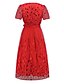 baratos Comprimento do chá-Vestido A-Line de Lantejoulas Mãe da Noiva Vestido Elegante V Neck Comprimento do Chão Renda Manga Curta com Faixa  Cinta Pregas