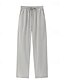 preiswerte Schlichte Hose aus Baumwollleinen-Damen Hose aus Baumwollleinen Chinos Hosen Hose Basic Lässig Lang Hohe Taille Einfach Tasche Elastisches Kordelzugdesign Hoher Schnitt Atmungsaktivität Weich Mikroelastisch Straße Alltagskleidung