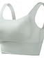billiga Underkläder-Dam Plusstorlekar Tajta toppar Ensfärgat Sport Ärmlös Ärmlös Rund hals Crop Tops Gym Salvia grön Svart Vit Rodnande Rosa Dammig blå Sommar Vår Höst