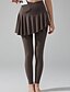 abordables Leggings et collants de yoga-Pantalon de yoga Leggings de yoga Femmes Plissé 2 en 1 Yoga Fitness Pilates Pantalons Des sports Tenues de Sport Micro-Élastique Noir Marron