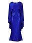 preiswerte Bodenlänge-Kleid Brautmutterkleid Elegant Rundhalsausschnitt Bodenlang Chiffon Dreiviertelarm mit Paillette 2025