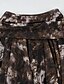 billige Grafiske nederdele-Dame Skjørte Mode Boheme Midi Alm. taljede Nederdele Blomstret Uregelmæssig hæm Trykt mønster Mikroelastisk Ferierejse Gade Brun Sommer Polyester