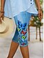 billige Dyr Print-Dame Leggins Ferie Årgang Mode Capris Høj Talje Grafisk Sommerfugl Printer Hold Varm Blød Åndbart Elastisk Formel udendørs Ferierejse Babyblå Lilla Mørkegrå Sommer Forår Slank Pasform