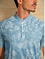 abordables Hauts-Homme T-shirt POLO Bleu Manche Courte Top Tenue de golf Vêtements Tenues Porter des vêtements