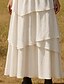 ieftine Fuste simple-Pentru femei Fustă Linie A Leagăn Casual Boho Maxi Talie Înaltă Fuste Mată Peteci Vacanță Concediu Alb Vară Poliester