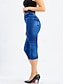 billiga Blå 3D-utskrift-Kvinno leggings capribyxor 3D-print semester vintage etnisk stil kalvlängd hög midja grafisk hög skärning komfort andningsbar snabb torkning stretchig utomhus gata daglig svart röd blå grå sommar
