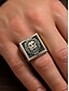 abordables Bijoux pour hommes-Bague tête de lion pour homme avec détail extractible et design carré, bijoux tendance pour occasions décontractées et formelles