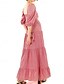 abordables Robes fleuries-Femmes Robe maxi Robe trapèze Occasionnel Extérieur Sortir Coupe régulière Fleuri Plaid Manche Courte Col carré Blanche Jaune Rouge Bleu Roi Été