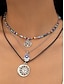 abordables Collier pour femme-Ensemble de colliers de perles turquoise superposées pour femmes - Bijoux bohèmes avec breloques cactus et gouttes, idéal pour les festivals, les concerts country et les tenues décontractées