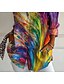economico Top d&#039;Arte e Design per Donne-Per donna Camicia Grafico Geometrico Casual Boho Manica Lunga Colletto a Camicia Top Regolari Quotidiano Uscire Abiti da festa Patchwork Bottoni Stampato Arcobaleno Primavera, Autunno, Inverno, Estate