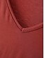 voordelige Effen t-shirt-Dames Blouse Effen Kleur Stijlvol Casual Korte mouw V-hals Normale tops Dagelijks Zwart Wit Blozend Roze Rood Marine Blauw Zomer Lente