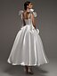 preiswerte Lange Kleider &amp; Abendkleider-A-Linie Knöchellänge Abiballkleider Elegant Korsetts Prinzessin Ärmellos Spaghettiträger Hochzeit Formell Rosa Kleid Satin mit Schleife(n)