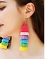 abordables Pendiente de mujer-Pendientes colgantes con borlas de arcoíris para mujer: joyas coloridas de estilo bohemio para festivales LGBT, desfiles y celebraciones de verano.