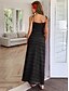 economico Matrimonio Informale / Di Giorno-Abiti da quinceanera a-line abito elegante matrimonio ospite lunghezza caviglia senza maniche scollatura a V in poliestere senza schiena con arricciature