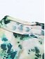 cheap Floral Dress-Women&#039;s Dress Set Sheath Dress Halter Dress Beach Graphic Ruched Print Maxi Dress Sleeveless U Neck Vacation Date Red Brown Green Summer Regular Fit