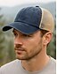 abordables Chapeaux pour hommes-Casquette de camionneur vintage en maille pour homme – Casquette de baseball réglable en coton lavé pour les sports de plein air, les voyages et les tenues décontractées quotidiennes