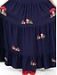 abordables Robes fleuries-Femmes Robe maxi Robe trapèze Occasionnel Extérieur Sortir Coupe régulière Fleuri Plaid Manche Courte Col carré Blanche Jaune Rouge Bleu Roi Été