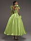 preiswerte Lange Kleider &amp; Abendkleider-A-Linie Knöchellänge Abiballkleider Elegant Korsetts Prinzessin Ärmellos Spaghettiträger Hochzeit Formell Rosa Kleid Satin mit Schleife(n)