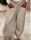 ieftine pantaloni cu picior drept-Pentru femei Pantaloni Casual Lungime totală Natural Mată Micro-elastic Purtare Zilnică Gri Galben Roz Vară